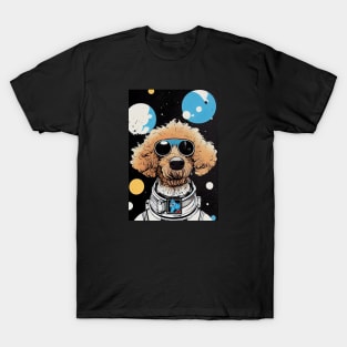 Astronaut royal poodle portrait T-Shirt